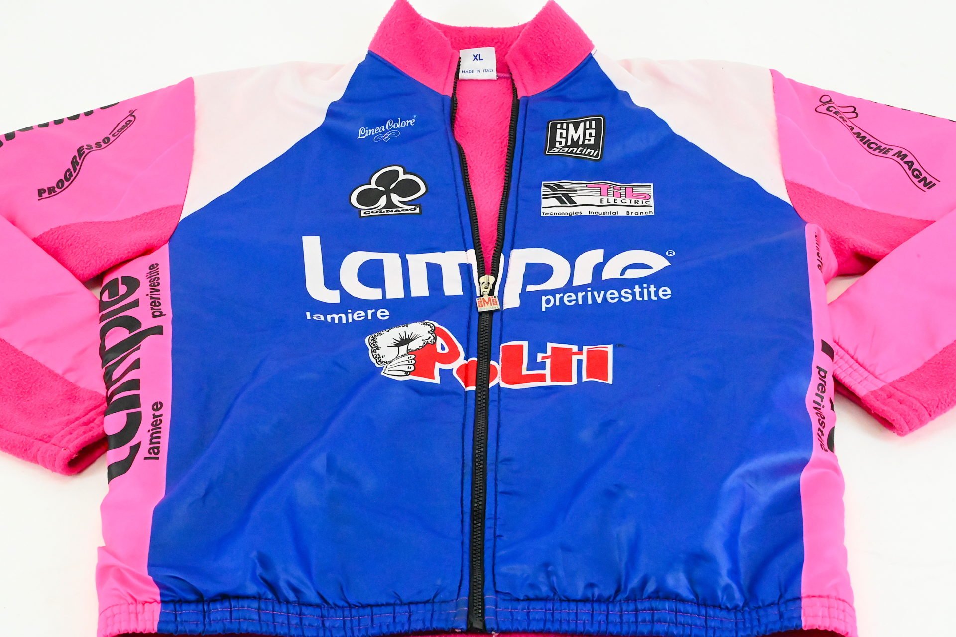 Team Lampre Polti Colnago Winterjacket Fleece by Santini Size 5 - Image 5