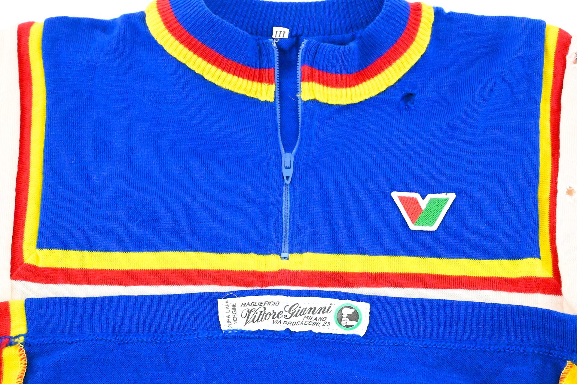 Team Panasonic Raleigh Classic Wool Jersey by Vittore Gianni Size 3 - Image 4