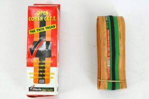 NOS Vittoria Pro-Team Open Corsa CX TT 700C X 23mm Green/Black Foldable Clincher Tire