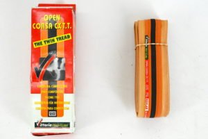NOS Vittoria Pro-Team Open Corsa CX TT 700C X 23mm Orange/Black Foldable Clincher Tire