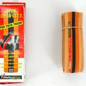 NOS Vittoria Pro-Team Open Corsa CX TT 700C X 23mm Orange/Black Foldable Clincher Tire
