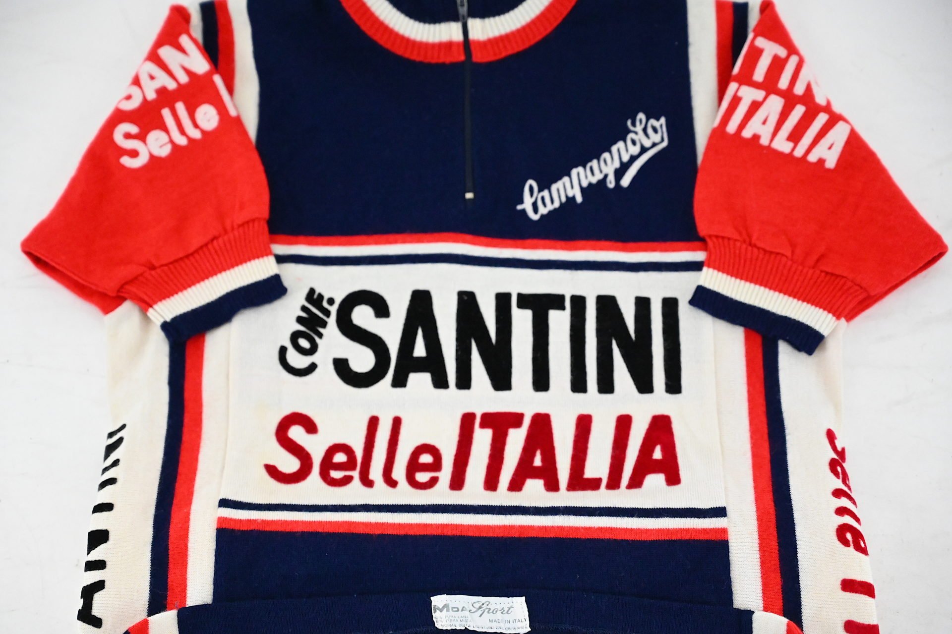 Team Conf. Santini Selle Italia Campagnolo Classic Wool Cycling Jersey by Moa Sport Size 3 - Image 5