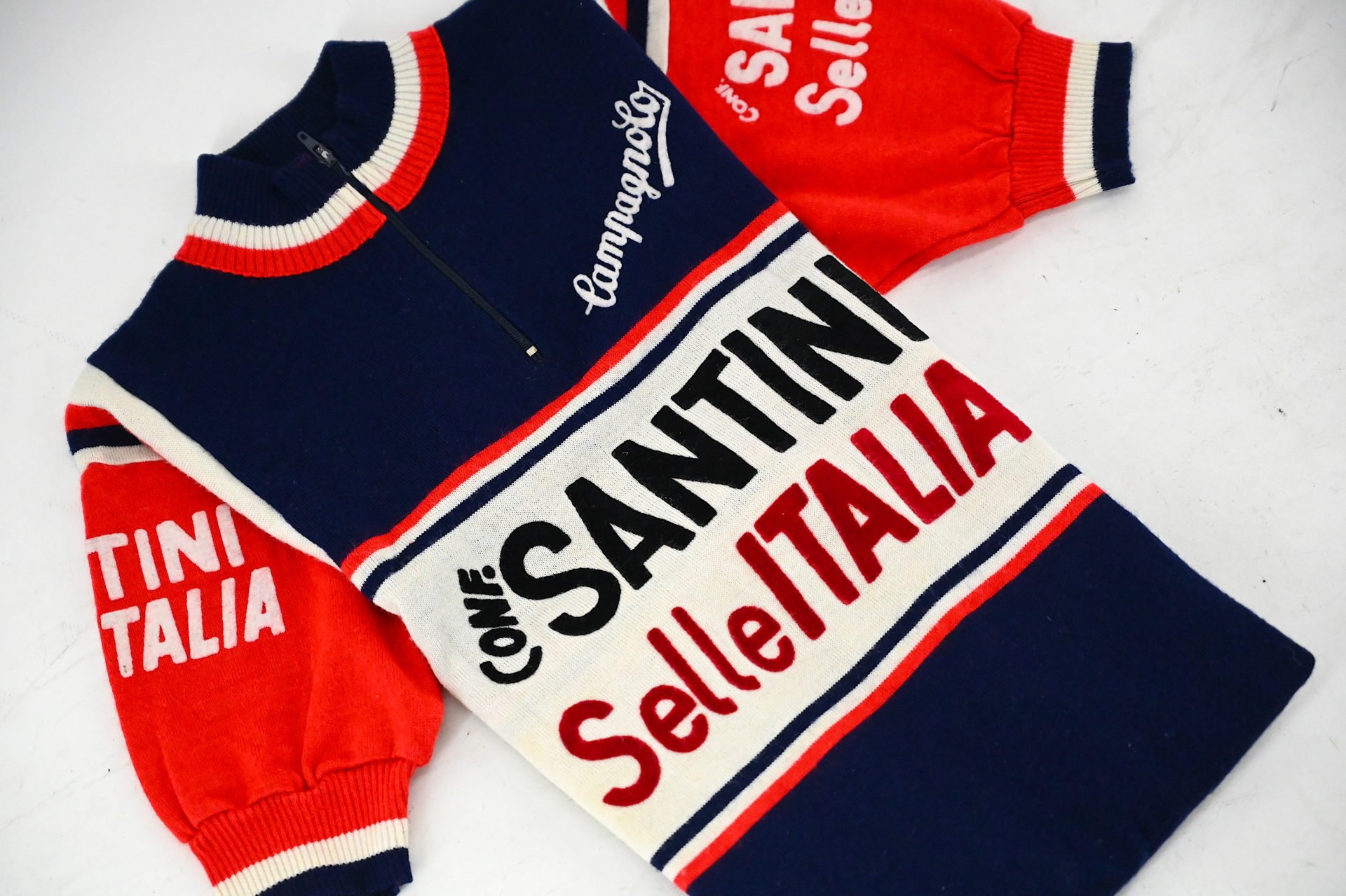 Team Conf. Santini Selle Italia Campagnolo Classic Wool Cycling Jersey by Moa Sport Size 3 - Image 3