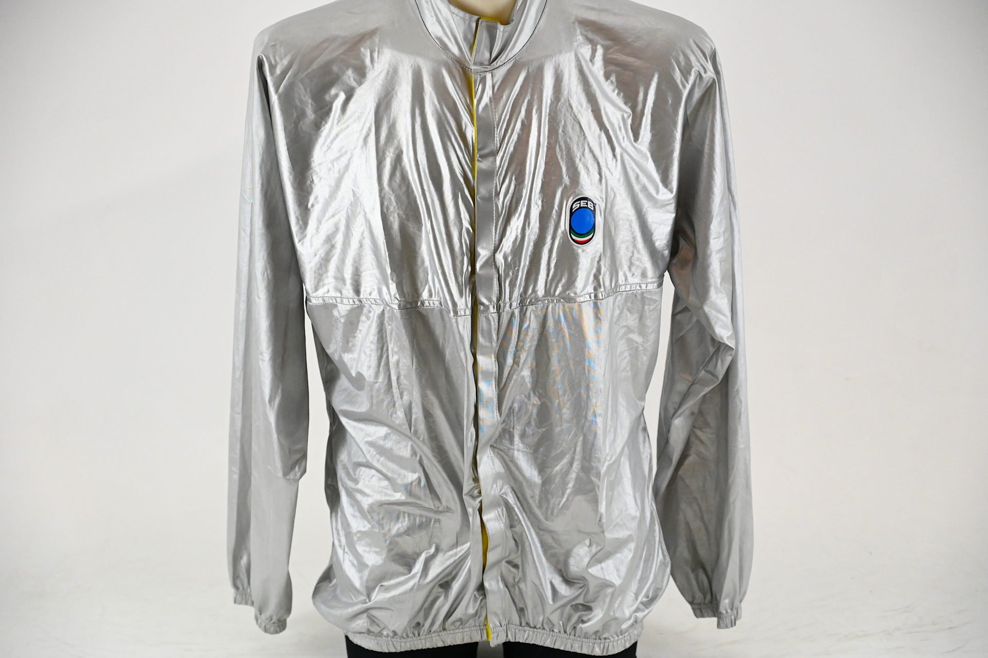 Silver Reflecting Cycling Rain Jacket by SEB SIze L