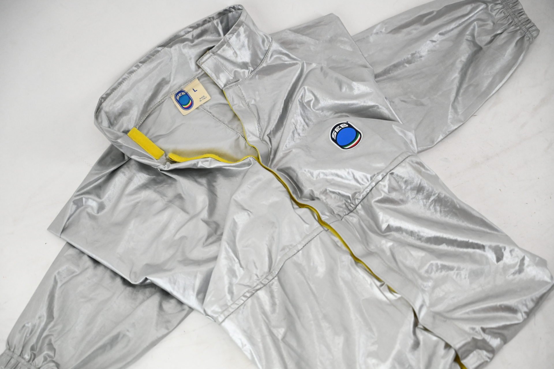 Silver Reflecting Cycling Rain Jacket by SEB Size L/5 - Image 5