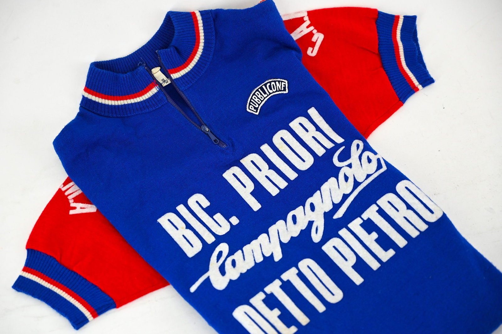 Bic. Priori Campagnolo Detto Pietro Classic Wool Cycling Jersey by Castelli Size 5 - Image 3