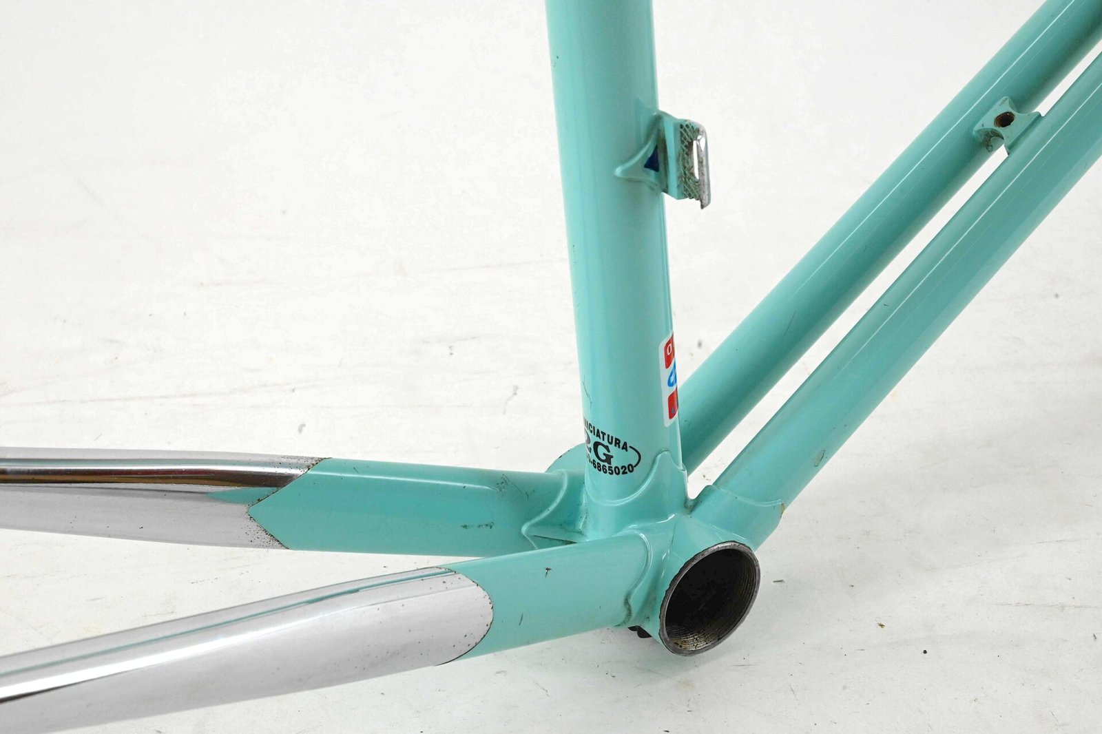 Piton Twin Steel Double Downtube Road Bicycle Frameset Size 58.5cm - Image 19