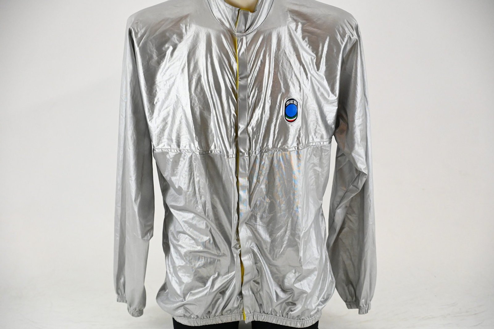 Silver Reflecting Cycling Rain Jacket by SEB SIze L