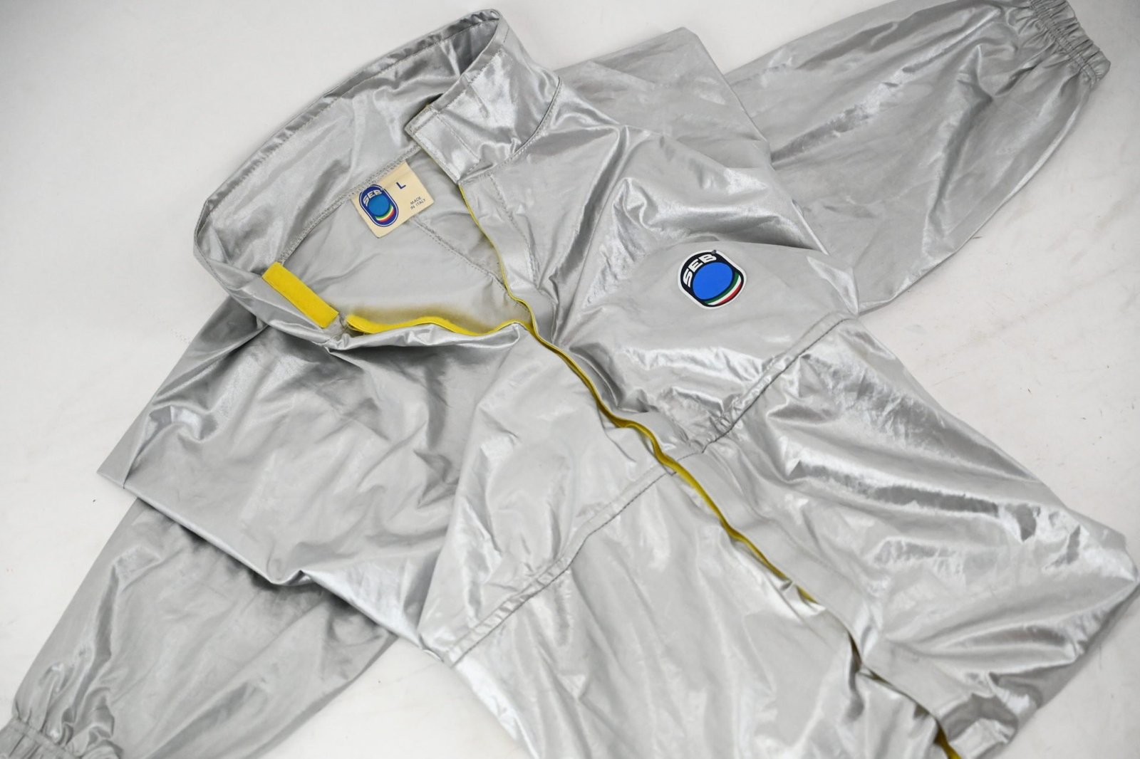 Silver Reflecting Cycling Rain Jacket by SEB Size L/5 - Image 3