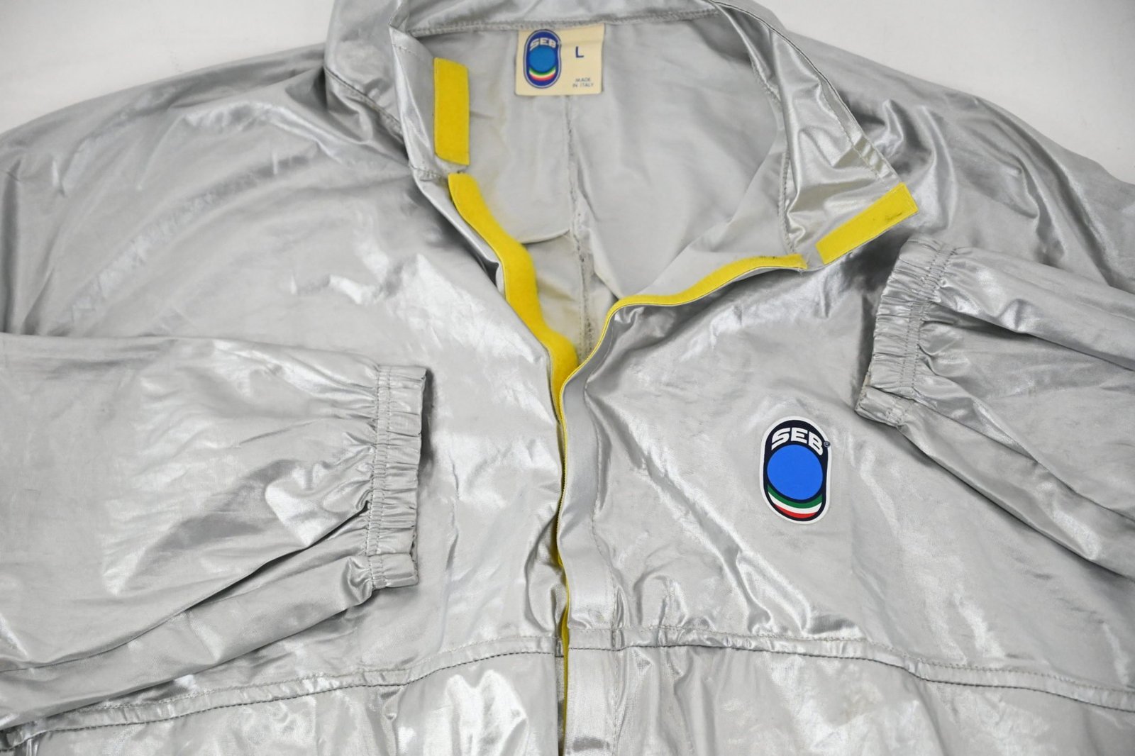 Silver Reflecting Cycling Rain Jacket by SEB Size L/5 - Image 4