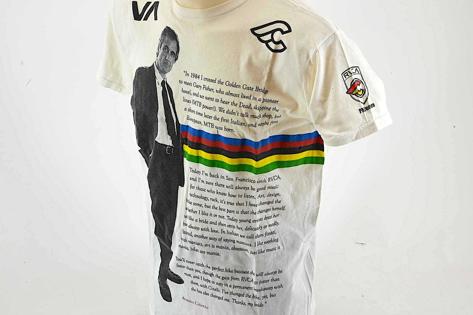 RVCA Cinelli Antonio Colombo T-Shirt Artist Network Program Size L - Image 2