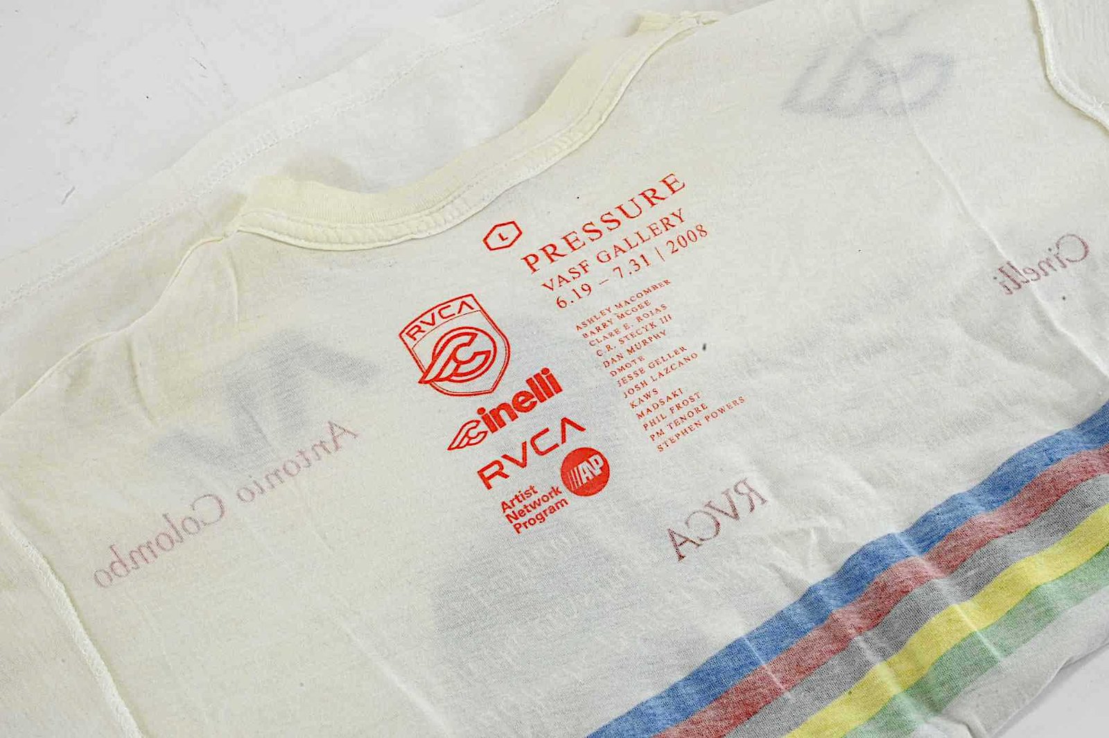 RVCA Cinelli Antonio Colombo T-Shirt Artist Network Program Size L - Image 5