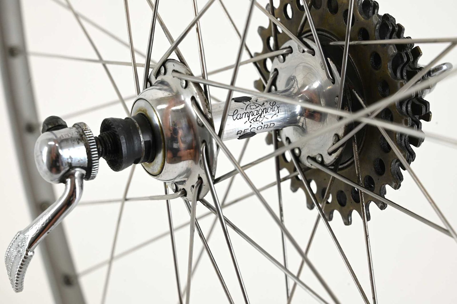 Campagnolo Record / Fiamme Hard Silver 36 Hole Tubular Wheelset - Image 7