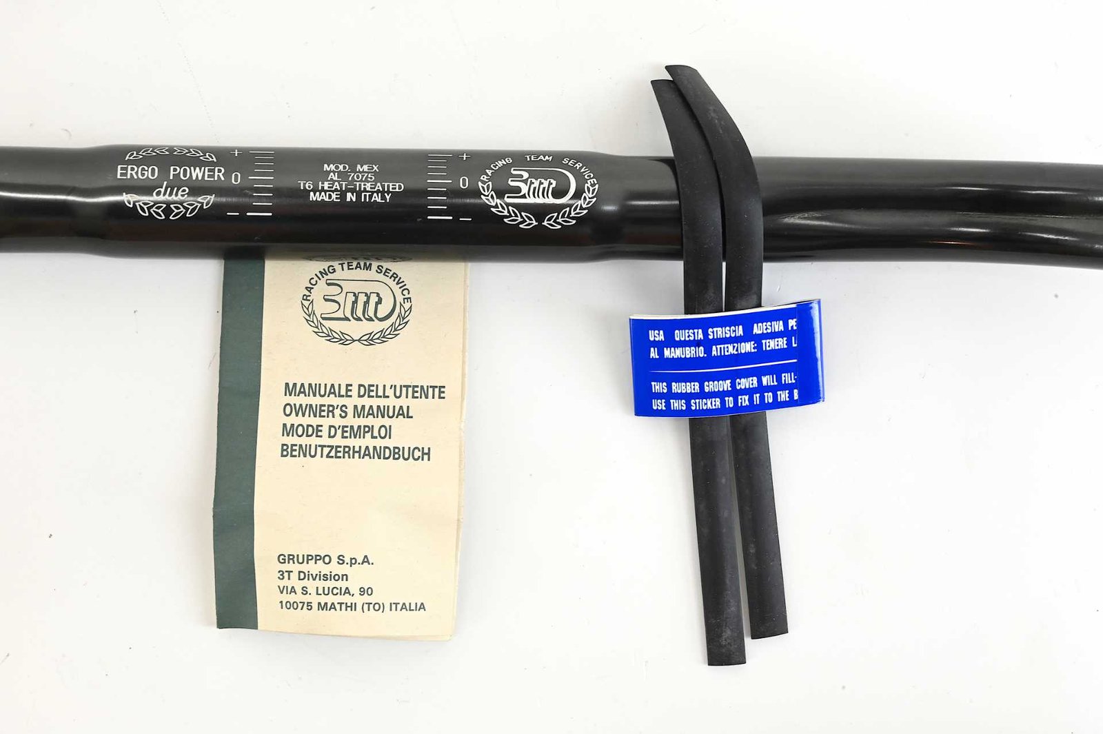 NOS 3TTT Mexico Ergopower Due Racing Team Service Handlebar Black 25.8mm 41.5cm - Image 3