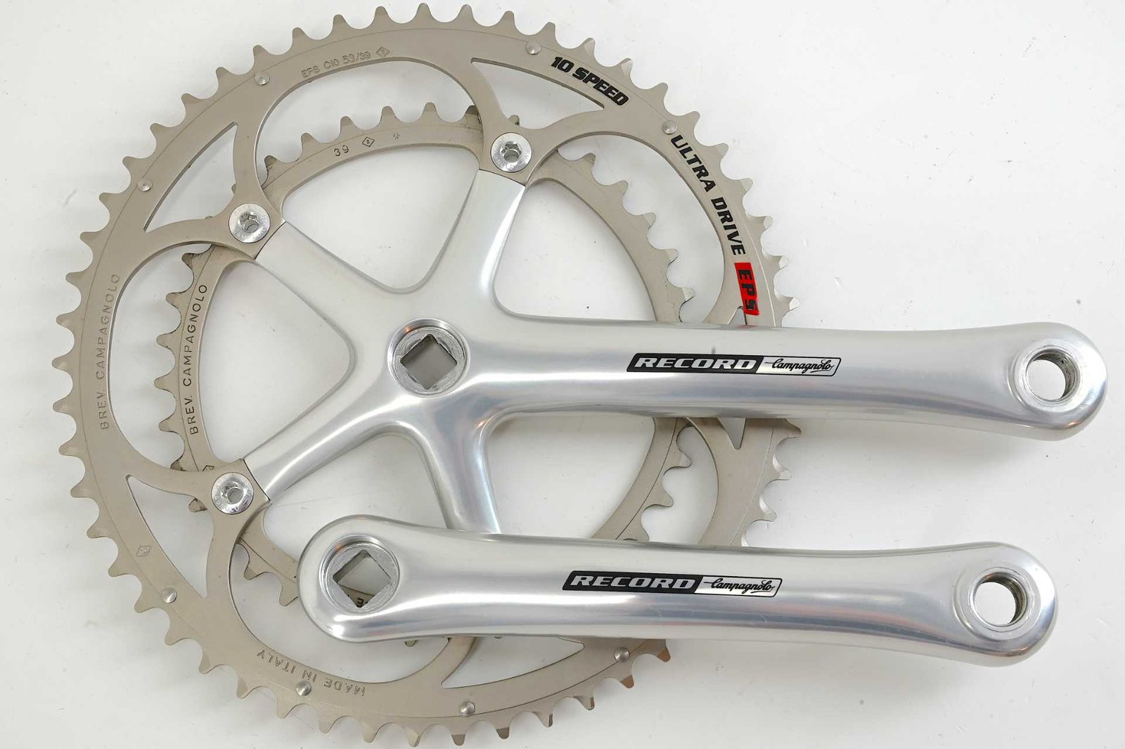 NOS Campagnolo Record 10-Speed Ultradrive Cranks 175mm 53/39 - Image 3