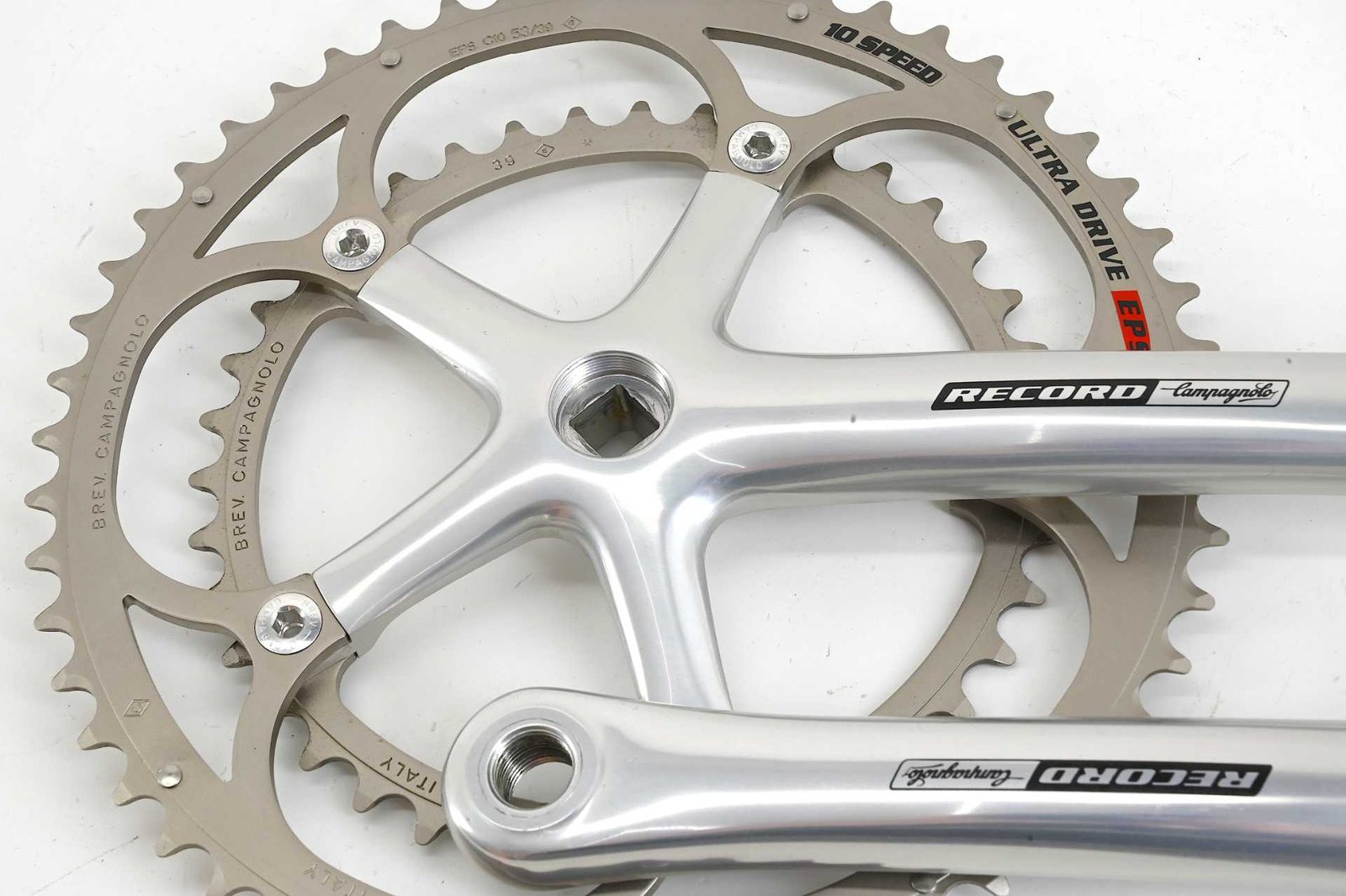 NOS Campagnolo Record 10-Speed Ultradrive Cranks 175mm 53/39 - Image 6
