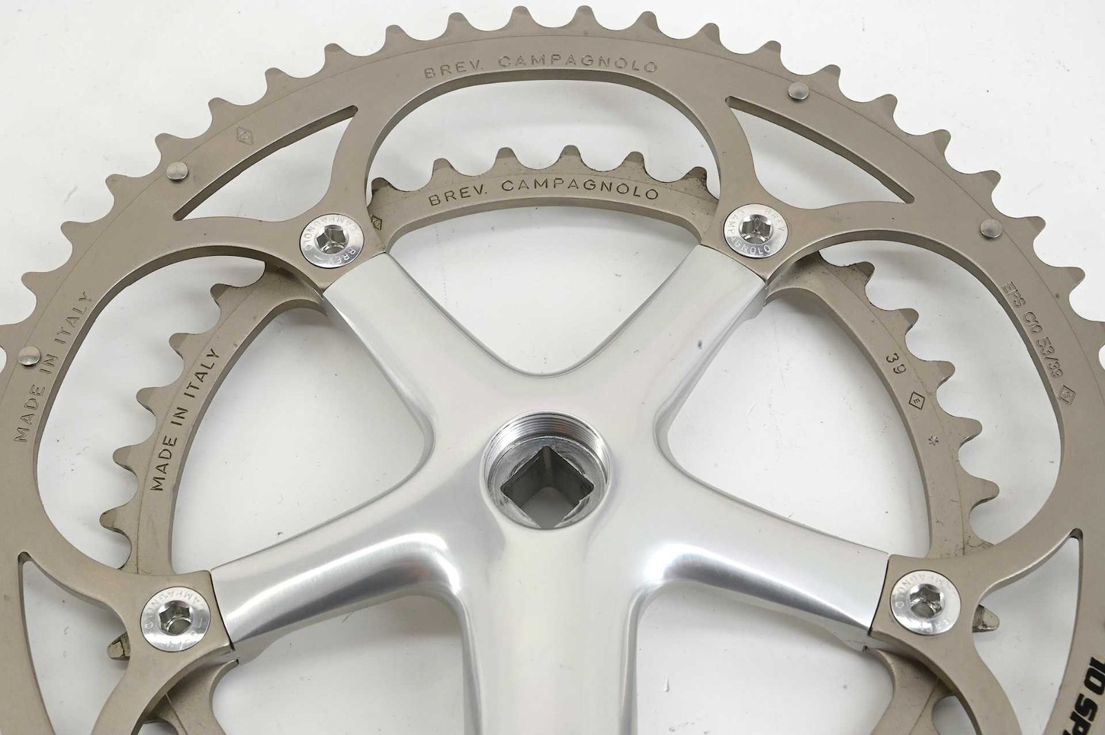 NOS Campagnolo Record 10-Speed Ultradrive Cranks 175mm 53/39 - Image 8