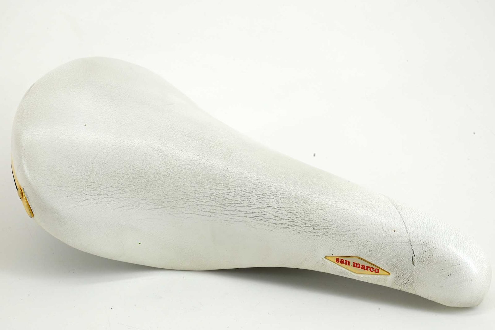 Selle San Marco Rolls Leather Saddle White Gold 1991 - Image 2