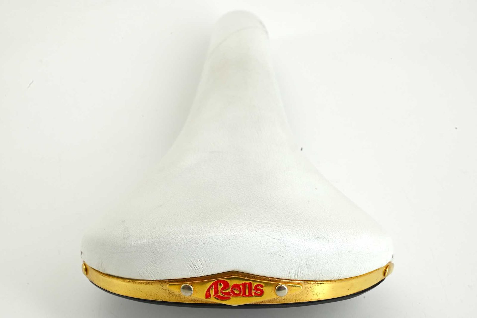 Selle San Marco Rolls Leather Saddle White Gold 1991 - Image 6