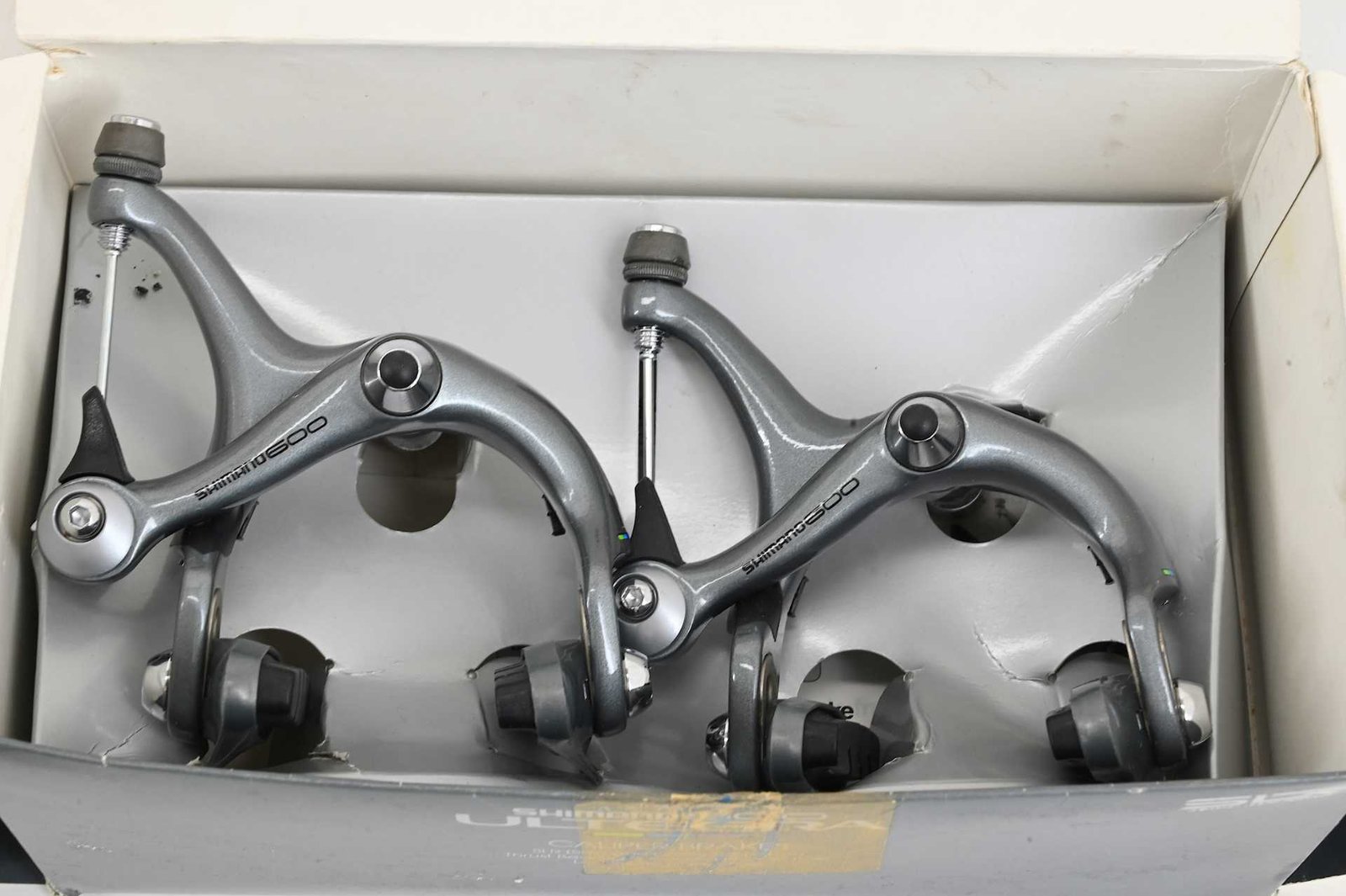 NOS/NIB Shimano 600 Tricolor Ultegra Brakes Long Axle - Image 2
