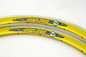 NOS DRC Sirio Speed 622x13 Clincher Rims AL 6000 24/28 Hole Gold