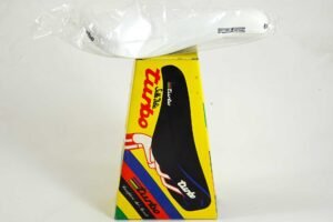 NOS Selle Italia Turbo Bernard Hinault Leather Saddle White