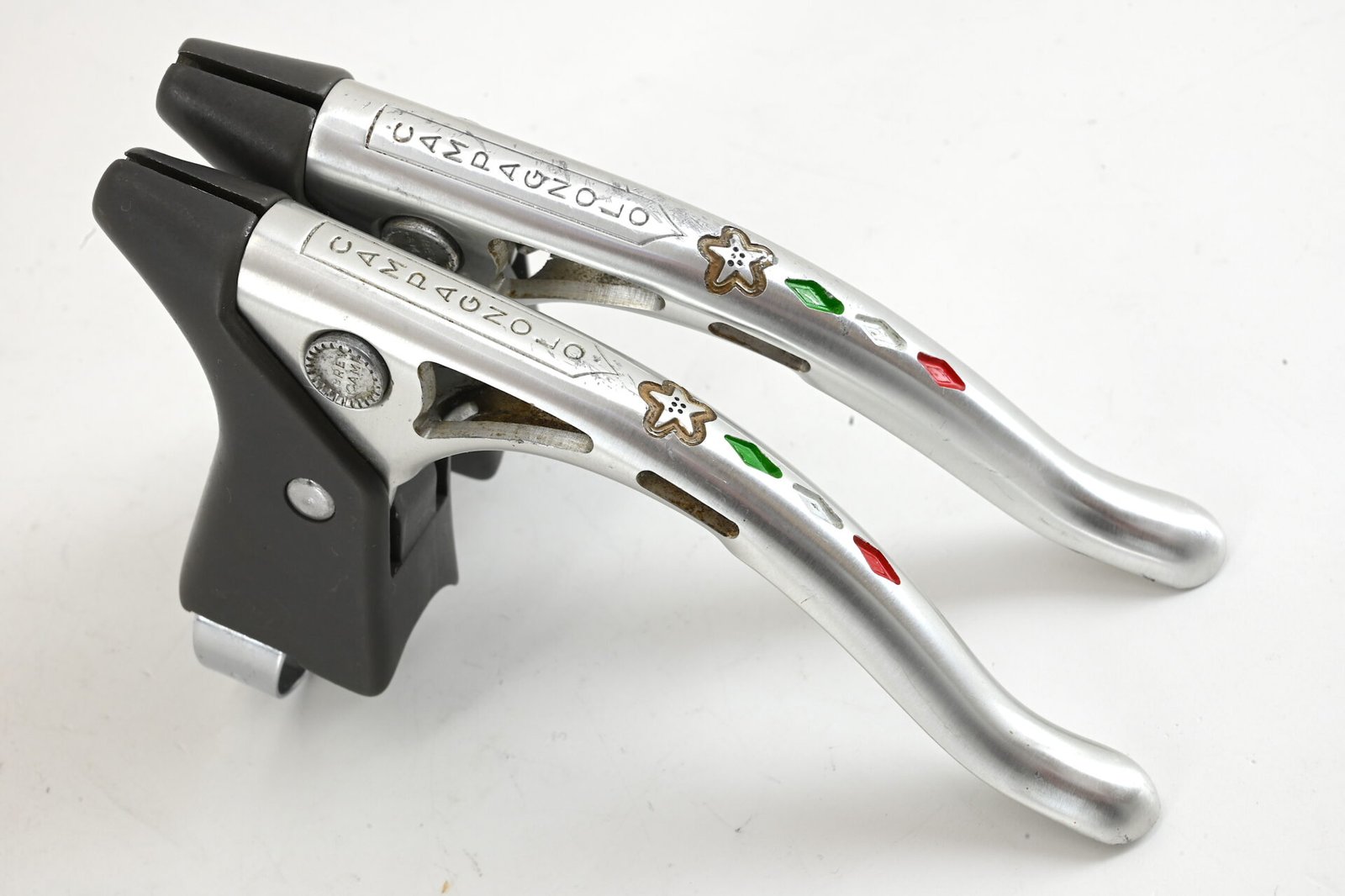 Campagnolo Nuovo Record brake levers Olmo pantographed drilled