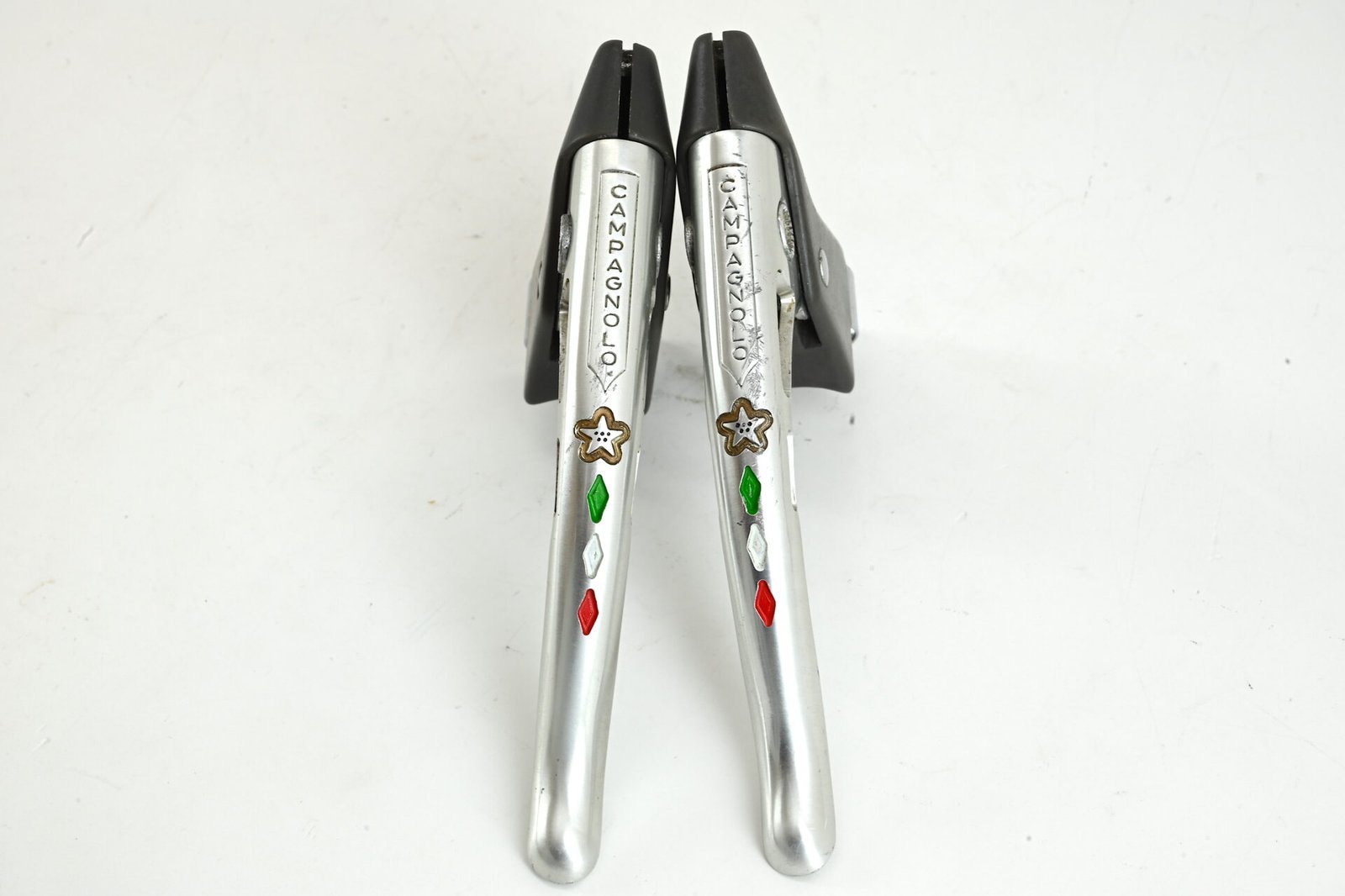Campagnolo Nuovo Record brake levers Olmo pantographed drilled - Image 2