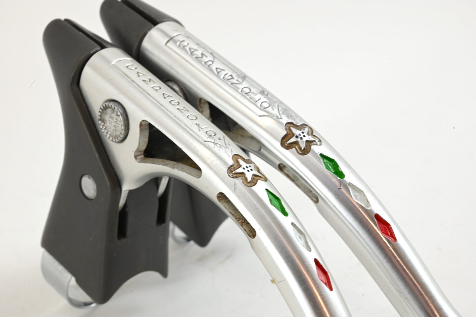 Campagnolo Nuovo Record brake levers Olmo pantographed drilled - Image 3